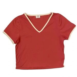 Cotton On Red V-Neck Baby Tee
